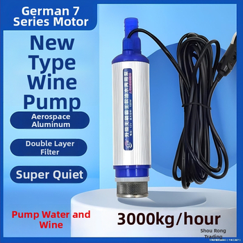 Elektrická pumpa na víno pre domáce použitie, 12 V, nerezová oceľ, plne automatická