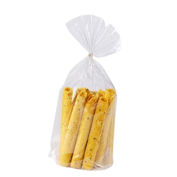 Pungi transparente de ambalare cu deschidere plată pentru toast, pâine, biscuiți și produse de panificație.
