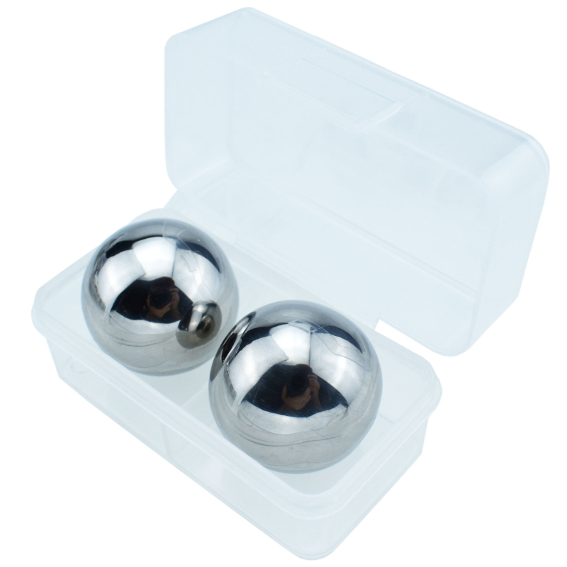 Bilă de gheață din oțel inoxidabil 304, diametrul 25.4 mm, pentru whisky – piatră metalică de bar