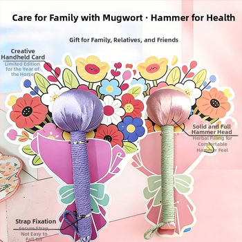 Hammer s mugwort pre seniorov — meridián masážny nástroj, zdravotný doplnok, darček na Deň matiek, prispôsobiteľný