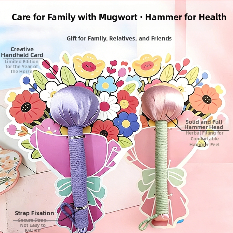 Hammer s mugwort pre seniorov — meridián masážny nástroj, zdravotný doplnok, darček na Deň matiek, prispôsobiteľný