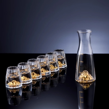 Set de pahare din cristal Diamond Jinshan pentru băuturi spirtoase, dispenser în stil chinezesc pentru acasă și petreceri