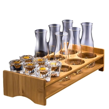 Set de pahare din cristal Diamond Jinshan pentru băuturi spirtoase, dispenser în stil chinezesc pentru acasă și petreceri