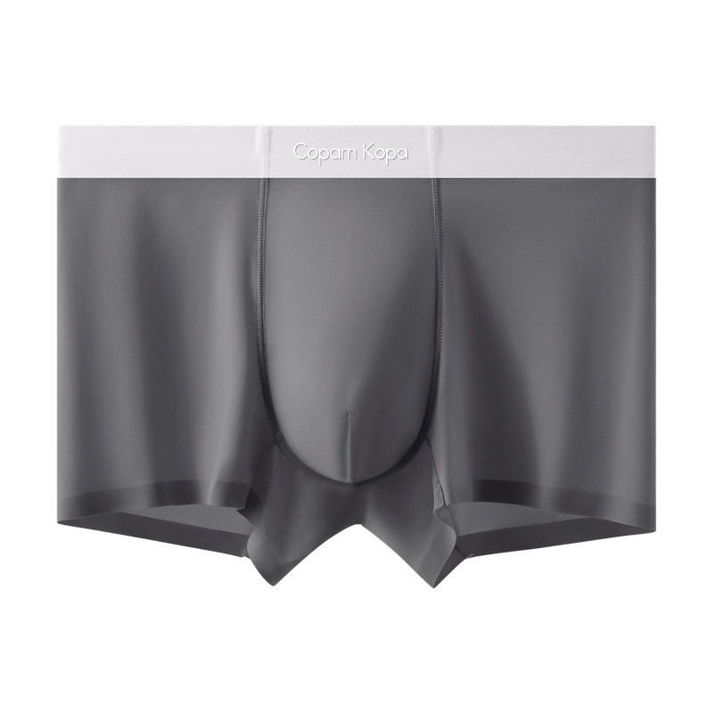 Muške ultra tanke boxer gaćice od Ice Silk, bezšivne, nude nijanse, udobne i prozračne