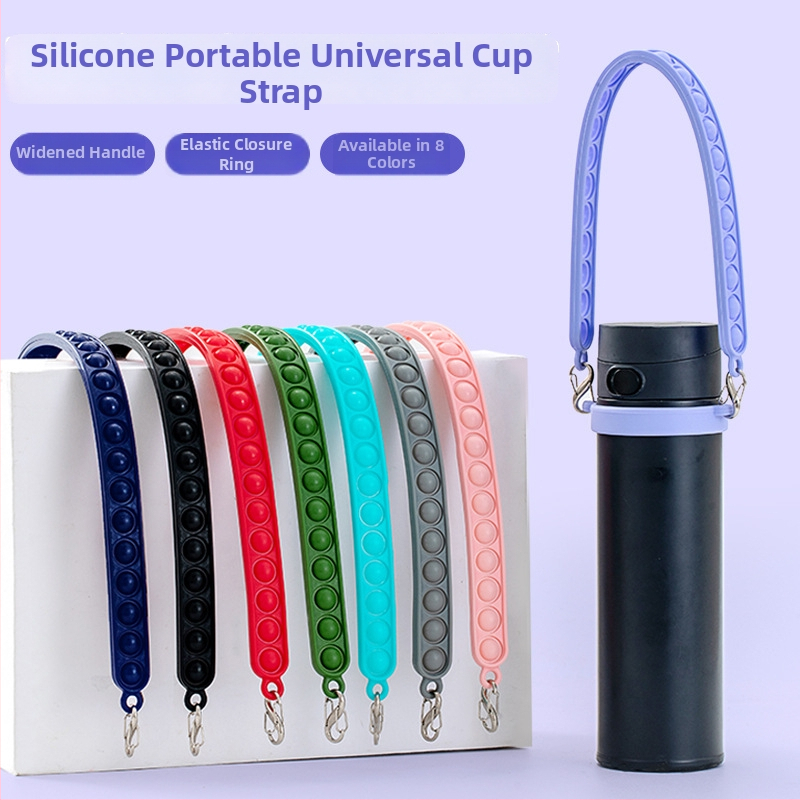 Husă din silicon pentru cană cu șnur de purtare