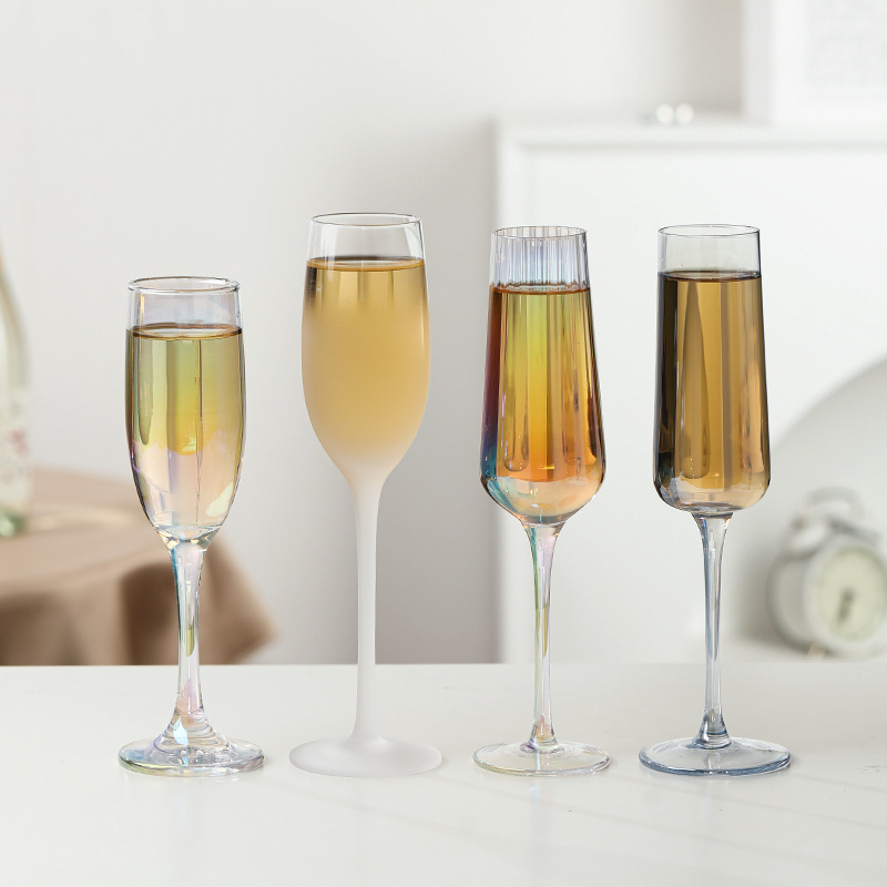 Pahar european din cristal, cu nuanțe curcubeu, pentru vin roșu, 201–300 ml, pahar luxos pentru vin și șampanie, utilizare casnică