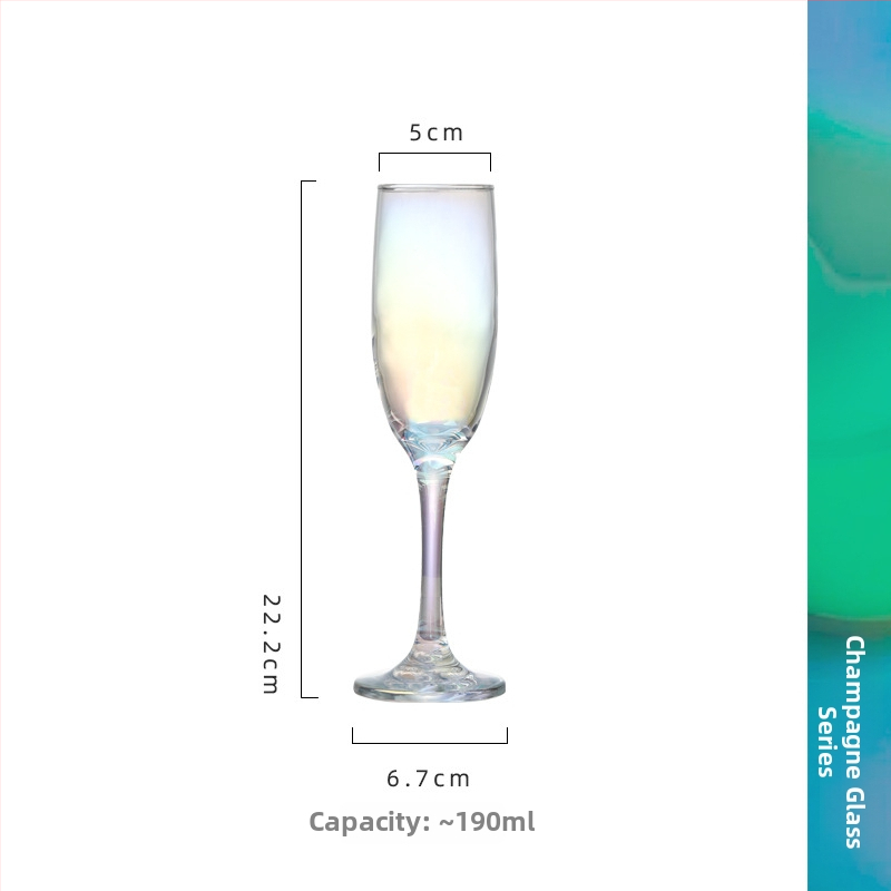 Pahar european din cristal, cu nuanțe curcubeu, pentru vin roșu, 201–300 ml, pahar luxos pentru vin și șampanie, utilizare casnică