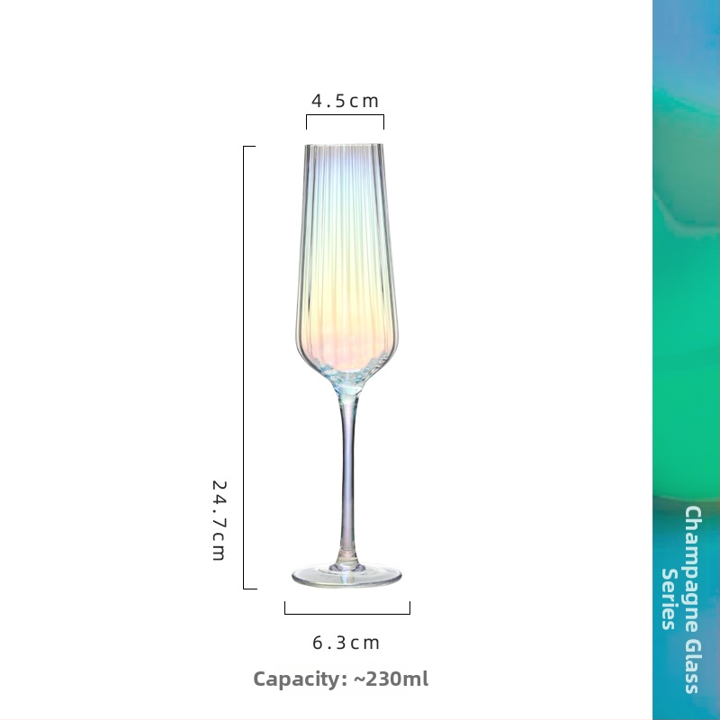 Pahar european din cristal, cu nuanțe curcubeu, pentru vin roșu, 201–300 ml, pahar luxos pentru vin și șampanie, utilizare casnică