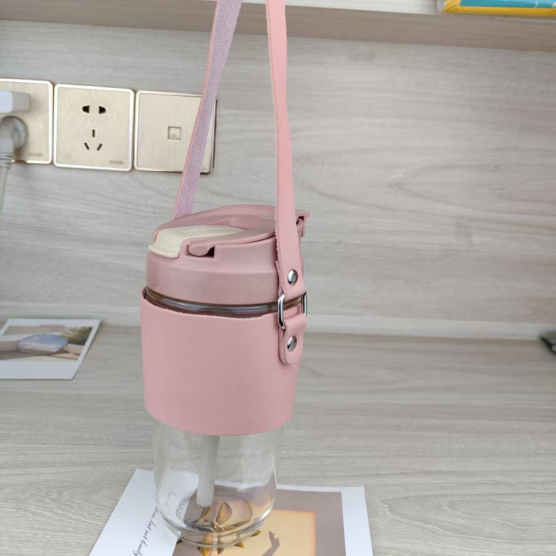 Husă din PU pentru pahar din sticlă, capace termoizolante pentru ceai și cafea