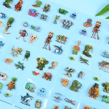 Stickere pentru jurnal Shan Hai Jing, cutie cadou cu 100 foi, DIY 2D cartoon creativ pentru jurnal