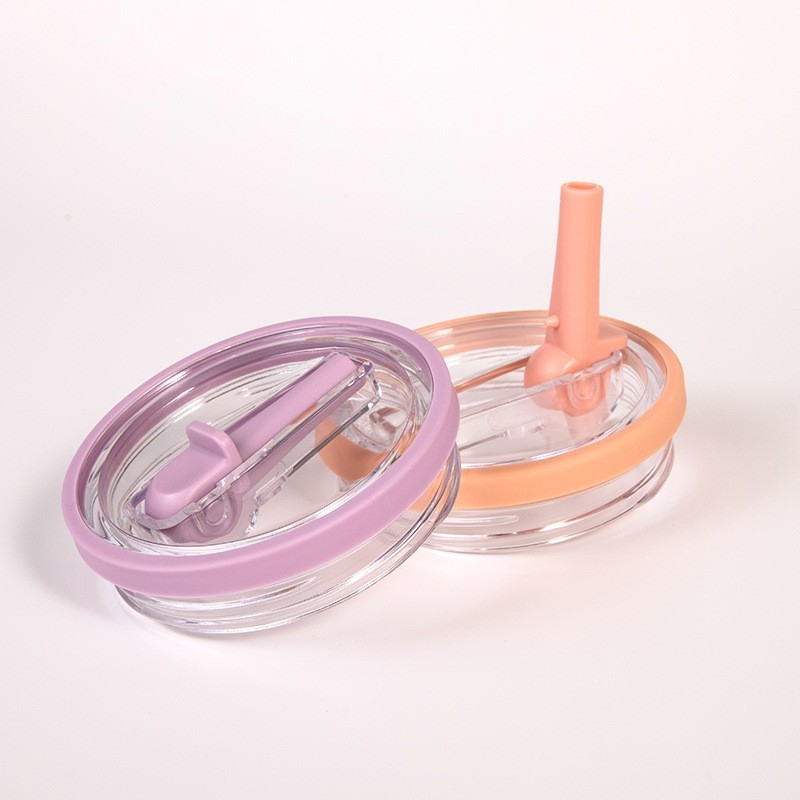 Cupe pentru băuturi de 40oz, capac colorat, silicon întărit, capac cu pai integrat și capac din plastic pentru pahar