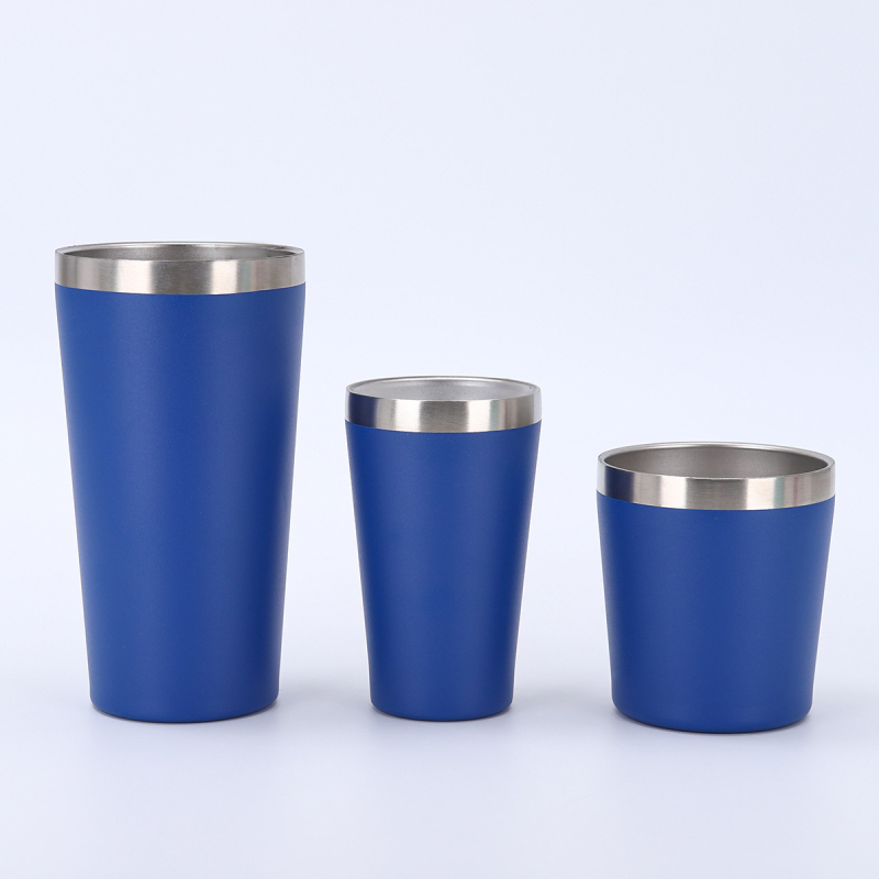 Cană auto 16oz din oțel inoxidabil 304, pereți dubli cu izolație vid, portabilă pentru exterior