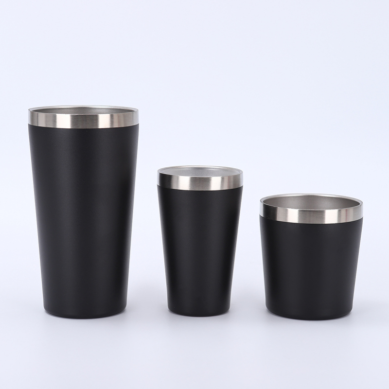Cană auto 16oz din oțel inoxidabil 304, pereți dubli cu izolație vid, portabilă pentru exterior
