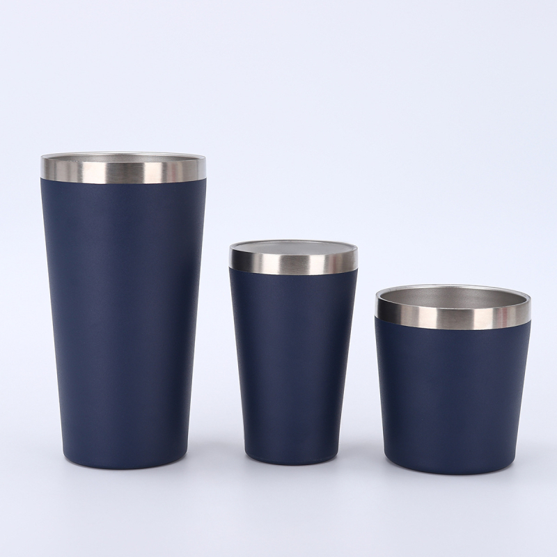 Cană auto 16oz din oțel inoxidabil 304, pereți dubli cu izolație vid, portabilă pentru exterior
