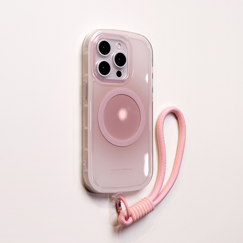 Gradijentna ovalna futrola za Apple iPhone 16 Pro Max – ljubičasta, s naramenicom, otporna na pad, magnetski zatvarač, 16. serija