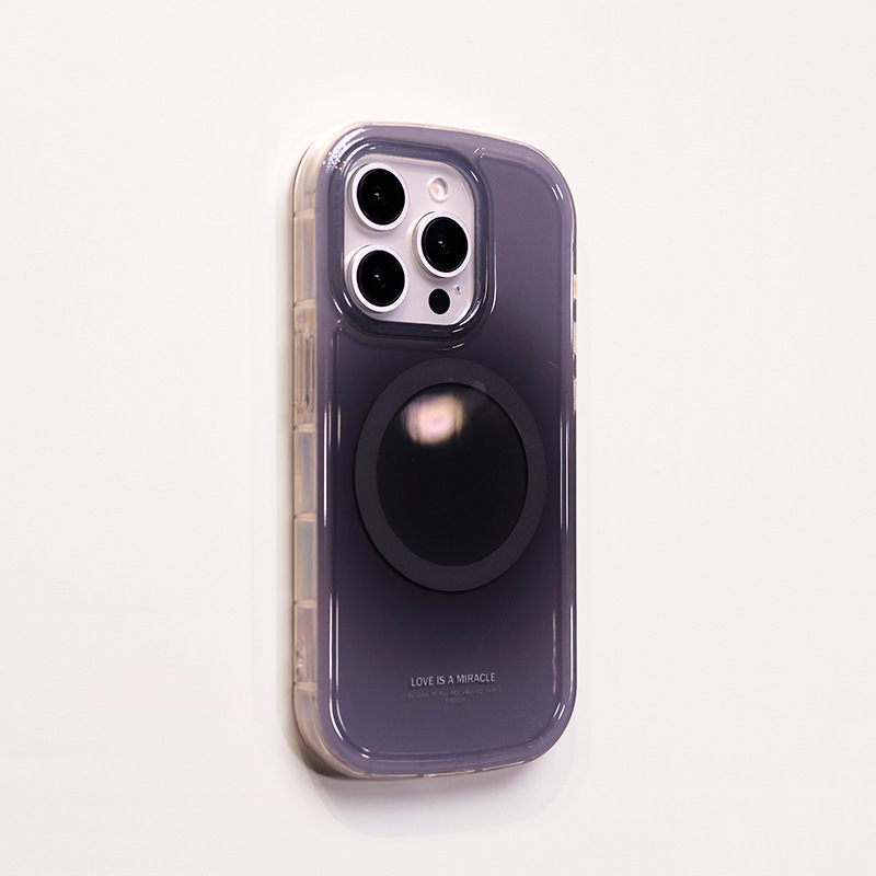 Gradijentna ovalna futrola za Apple iPhone 16 Pro Max – ljubičasta, s naramenicom, otporna na pad, magnetski zatvarač, 16. serija