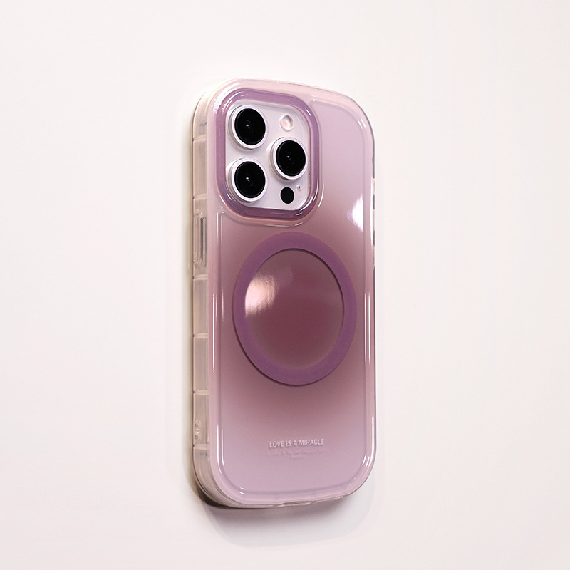 Gradijentna ovalna futrola za Apple iPhone 16 Pro Max – ljubičasta, s naramenicom, otporna na pad, magnetski zatvarač, 16. serija