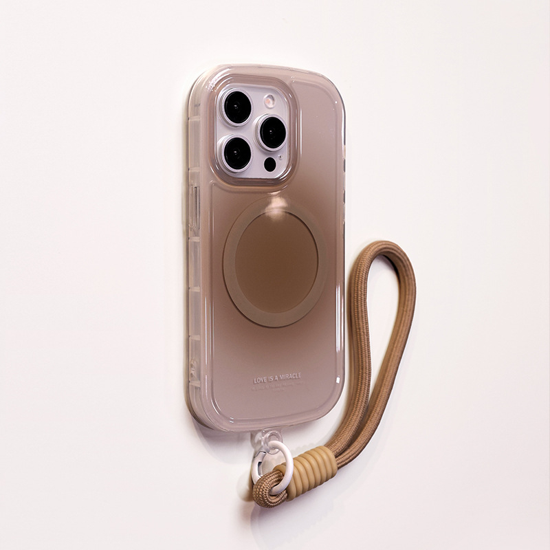 Gradijentna ovalna futrola za Apple iPhone 16 Pro Max – ljubičasta, s naramenicom, otporna na pad, magnetski zatvarač, 16. serija