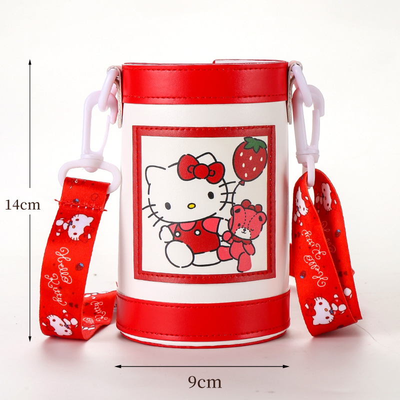 Husă de protecție pentru termos/ceșcă pentru copii, design drăguț desen animat, piele PU