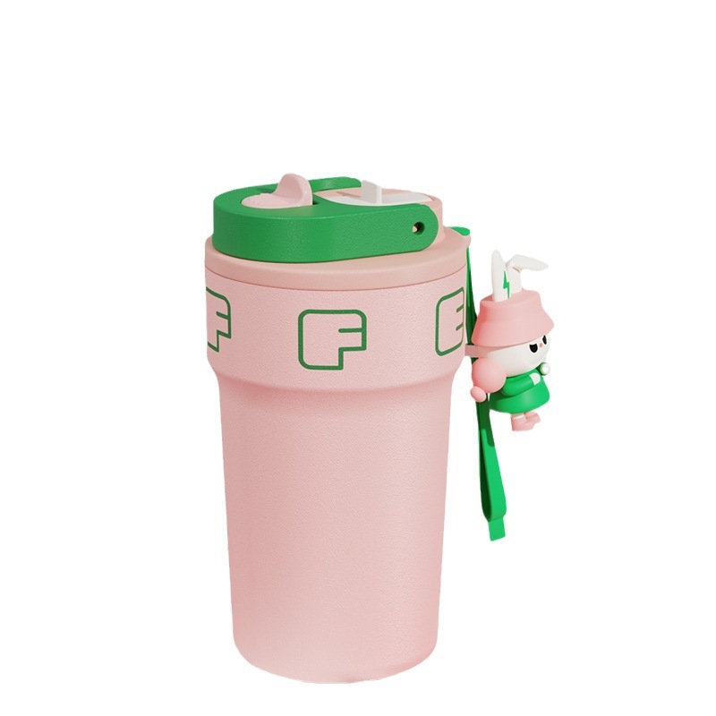 Cana de cafea cu două pereți, în formă de păpușă, din oțel inoxidabil 316L, termos izolat pentru exterior, unisex