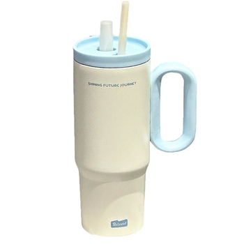 Cană termică pentru cafea din oțel inoxidabil 316, capacitate mare, pentru exterior, cu capac și pai