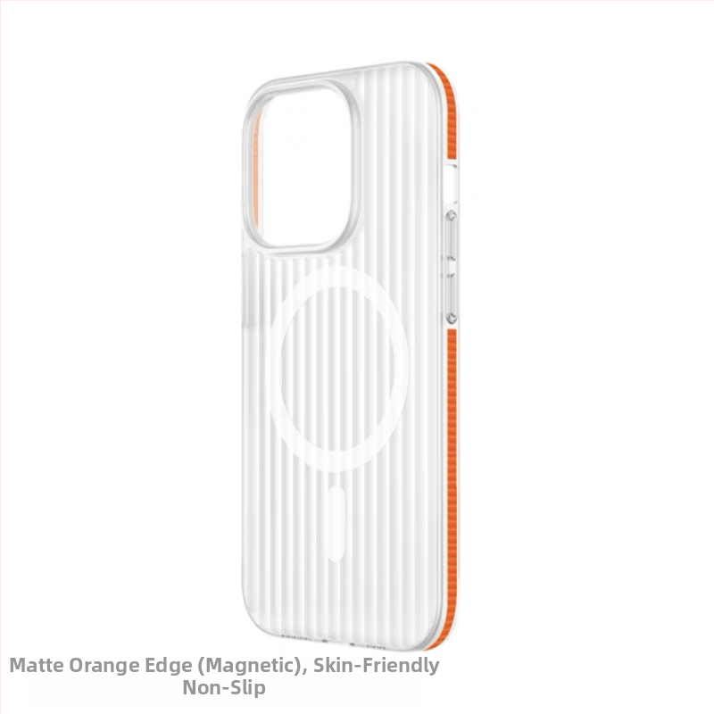Tvrdý obal s vlnitou textúrou, matný s magnetickým uchytením, pre iPhone 17 a iPhone 16 Pro Max, minimalistický dizajn.