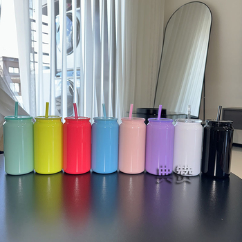 Noul pahar termo din oțel inoxidabil de 16 oz, portabil pentru exterior, cu pai – cană de cafea pentru bărbați, femei și studenți