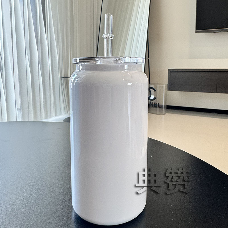 Noul pahar termo din oțel inoxidabil de 16 oz, portabil pentru exterior, cu pai – cană de cafea pentru bărbați, femei și studenți
