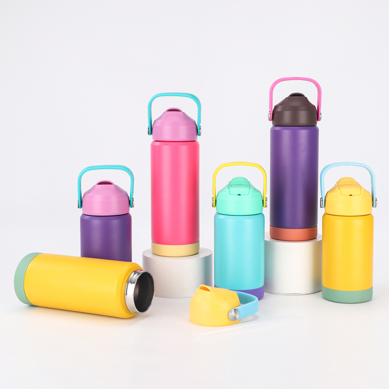 Cana termos din oțel inoxidabil 304, design desen animat, izotermă, portabilă pentru sport și activități în aer liber, pentru bărbați, femei și copii
