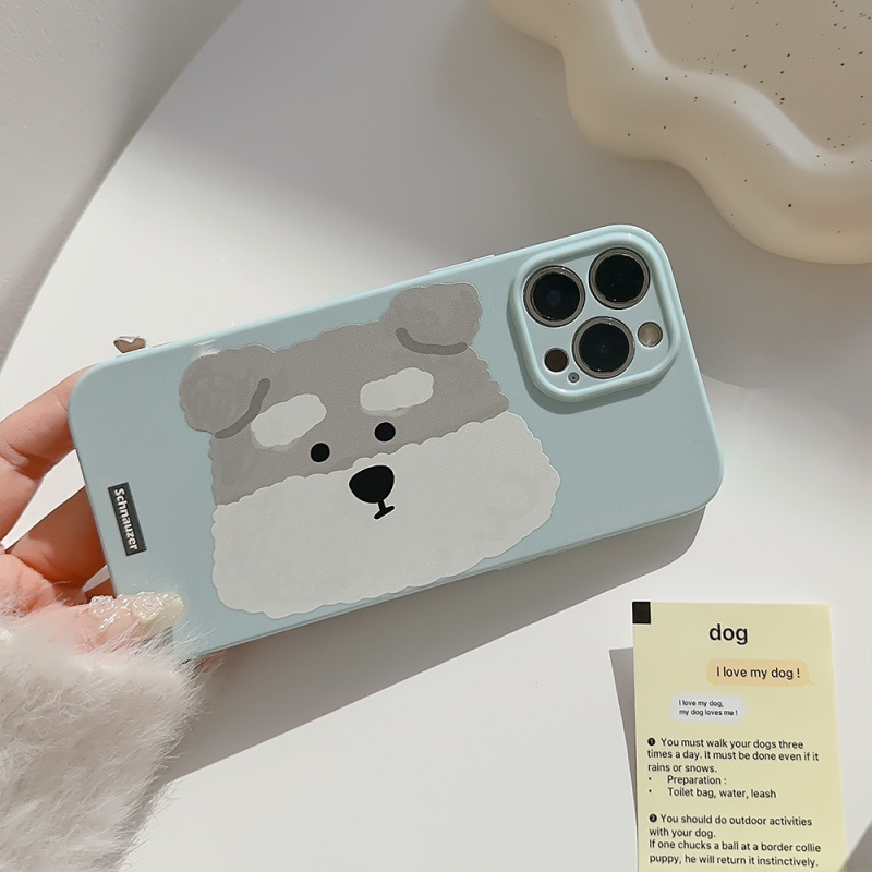 TPU futrola za iPhone 11–14 i 16 Pro Max s grafiti uljnom slikom šteneta, potpuna zaštita