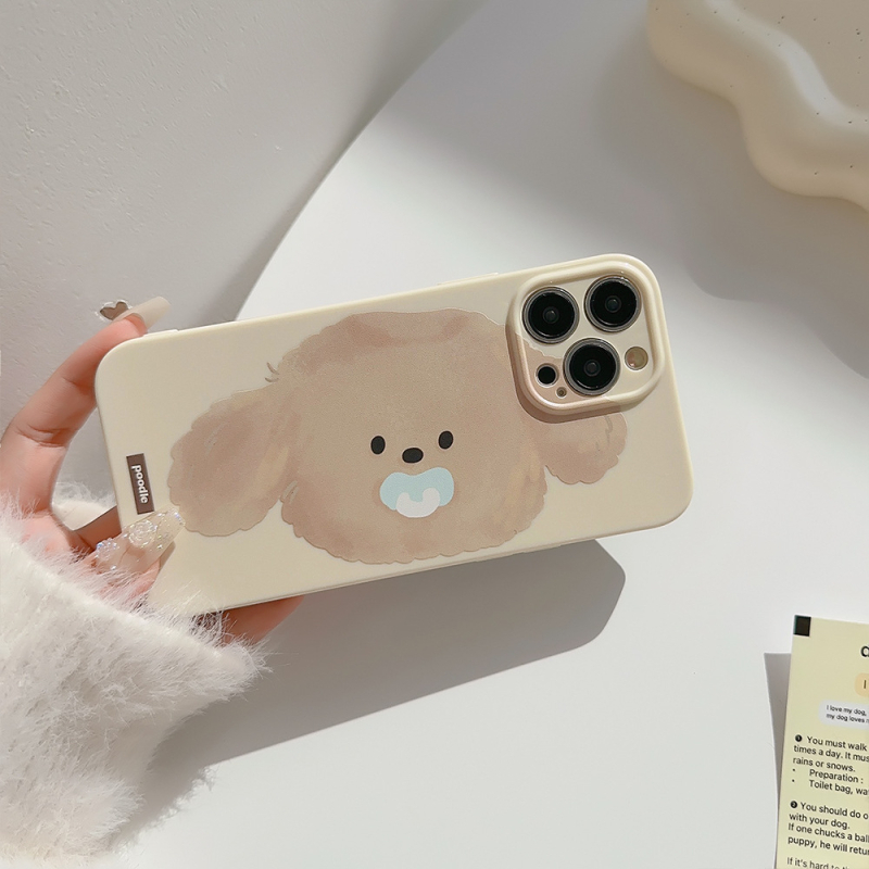 TPU futrola za iPhone 11–14 i 16 Pro Max s grafiti uljnom slikom šteneta, potpuna zaštita