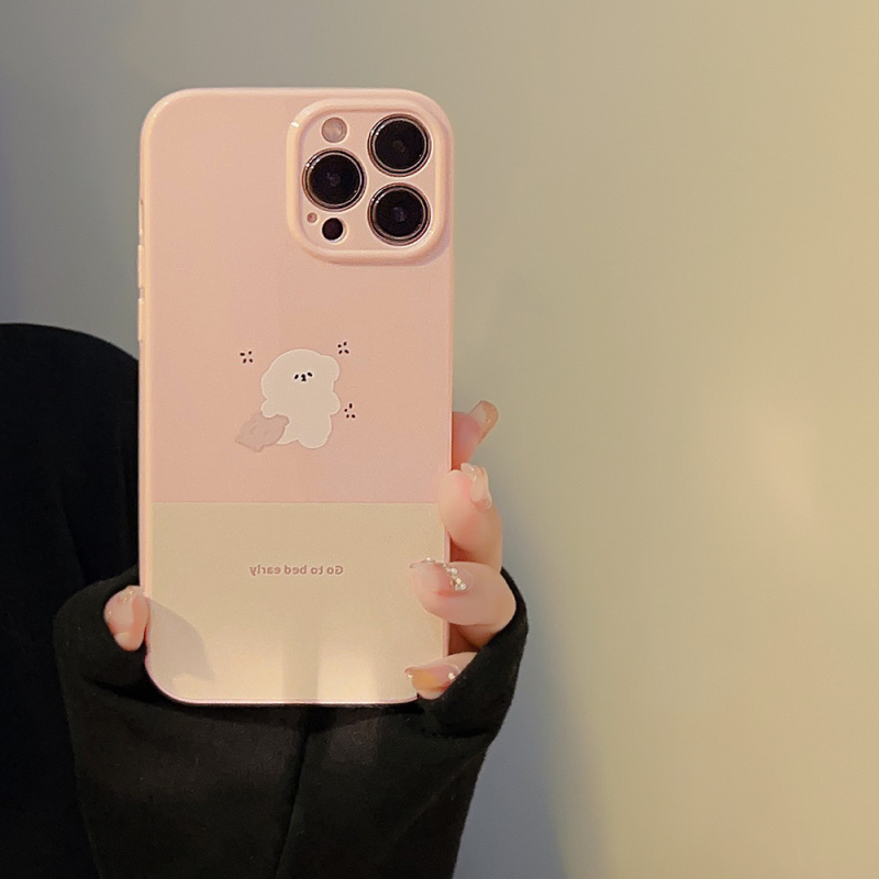 TPU futrola za iPhone 11–14 i 16 Pro Max s grafiti uljnom slikom šteneta, potpuna zaštita