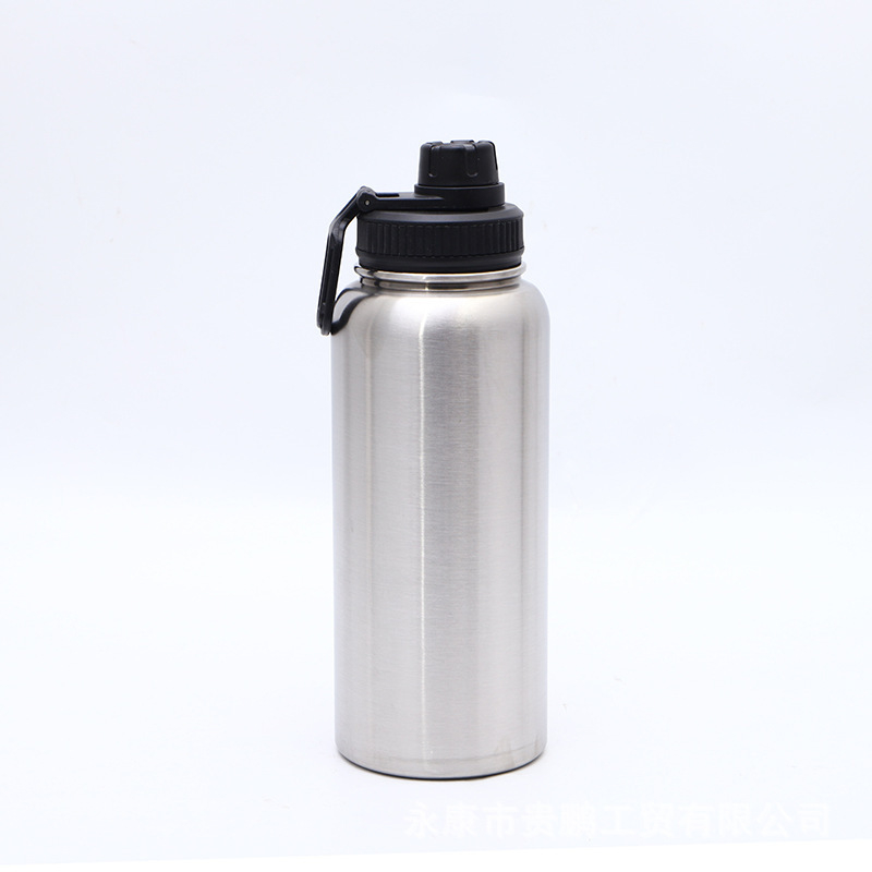 Sticlă de apă izolată din oțel inoxidabil, 32oz, pentru drumeții și călătorii – recipient sport portabil pentru exterior