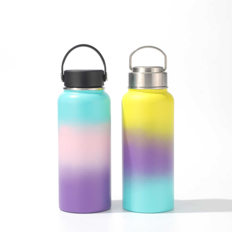 Sticlă de apă izolată din oțel inoxidabil, 32oz, pentru drumeții și călătorii – recipient sport portabil pentru exterior