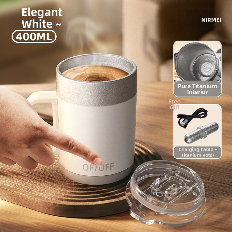 Cana automată de amestecare pentru cafea, electrică, portabilă, cu rotație magnetică, reîncărcabilă pentru birou