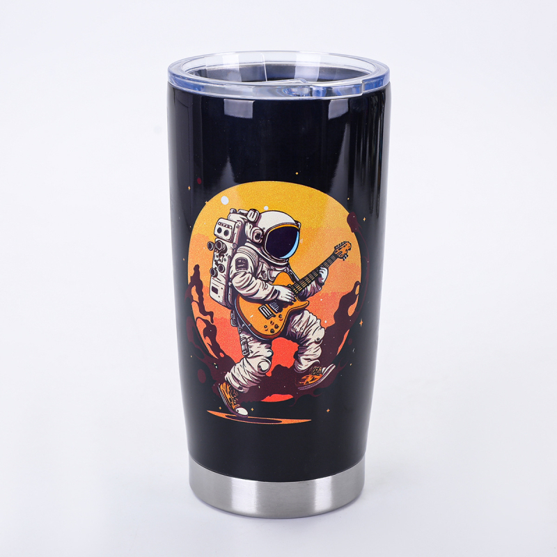 Căniță termică creativă pentru mașină, 20 oz, seria Astronaut, interior din oțel inoxidabil 304, exterior din oțel inoxidabil 201