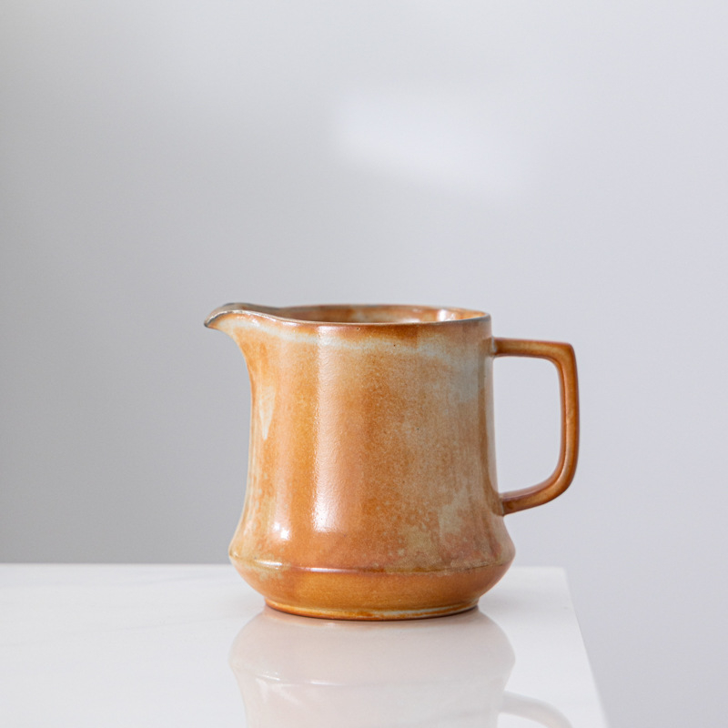 Set ceramic pentru cafea prin turnare manuală, cu ibric ceramic, filtru și pâlnie