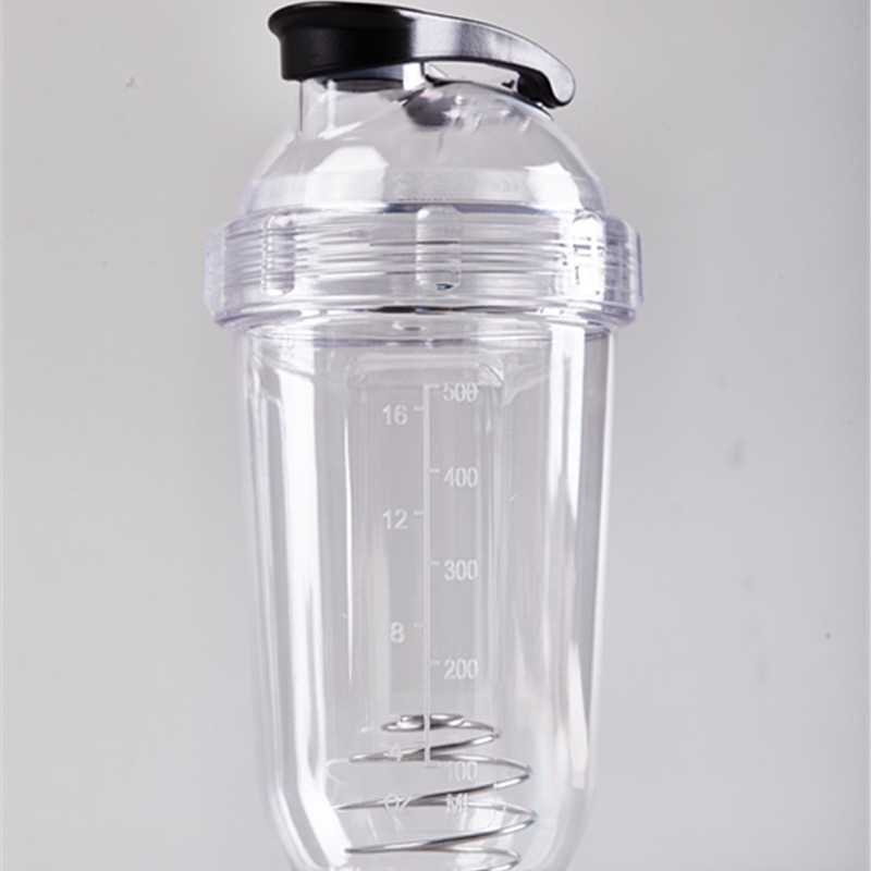 Shaker cu banană pentru amestecarea pulberii de proteine și milkshake, cu scară de măsurare, capacitate mare, din plastic, portabil, fără scurgeri