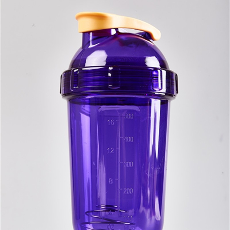 Shaker cu banană pentru amestecarea pulberii de proteine și milkshake, cu scară de măsurare, capacitate mare, din plastic, portabil, fără scurgeri