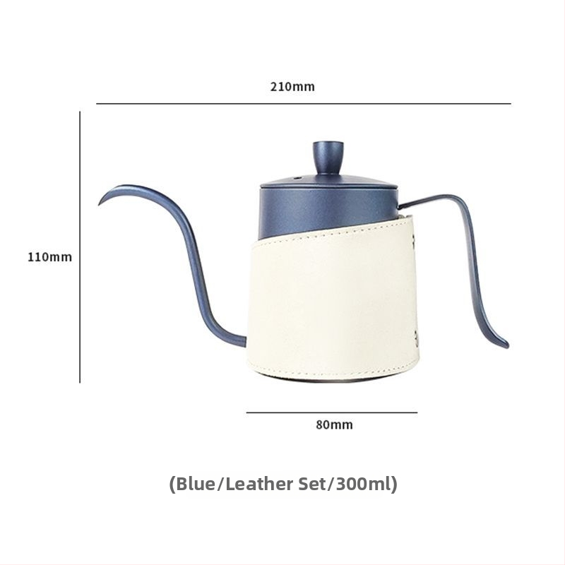 Ceainic pour-over pentru cafea din oțel inoxidabil 304, gură lungă, cu capac, pentru uz casnic