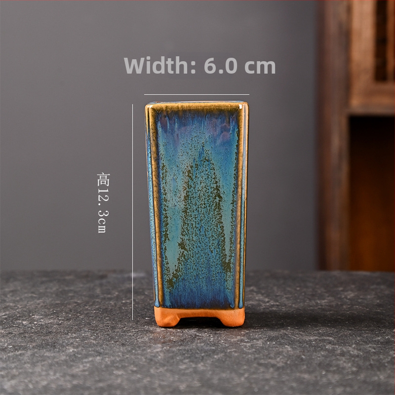 Ghiveci ceramic Galaxy pentru suculente, pentru casă și balcon, compact, cu control al rădăcinilor, ceramică brută
