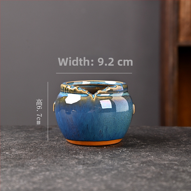 Ghiveci ceramic Galaxy pentru suculente, pentru casă și balcon, compact, cu control al rădăcinilor, ceramică brută