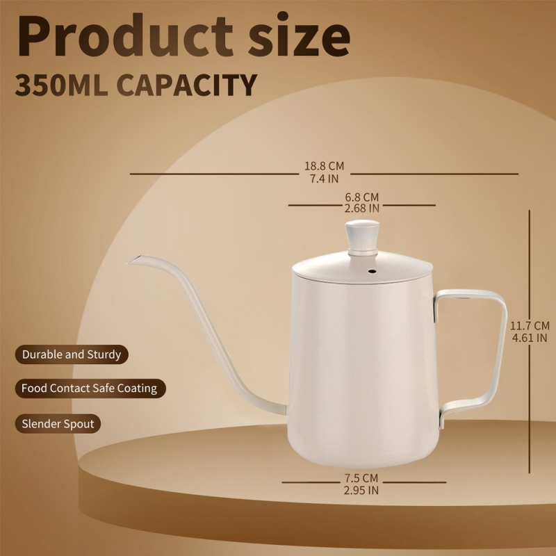 2026 nou model ceainic pour-over, din oțel inoxidabil 304, 600 ml, pentru uz casnic