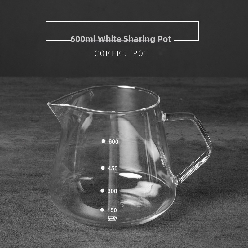 Cană de cafea turnată manual, design cu nor, recipient pentru împărțire, sticlă rezistentă la căldură, ceașcă drăguță cu scară de măsurare