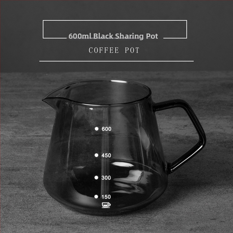 Cană de cafea turnată manual, design cu nor, recipient pentru împărțire, sticlă rezistentă la căldură, ceașcă drăguță cu scară de măsurare