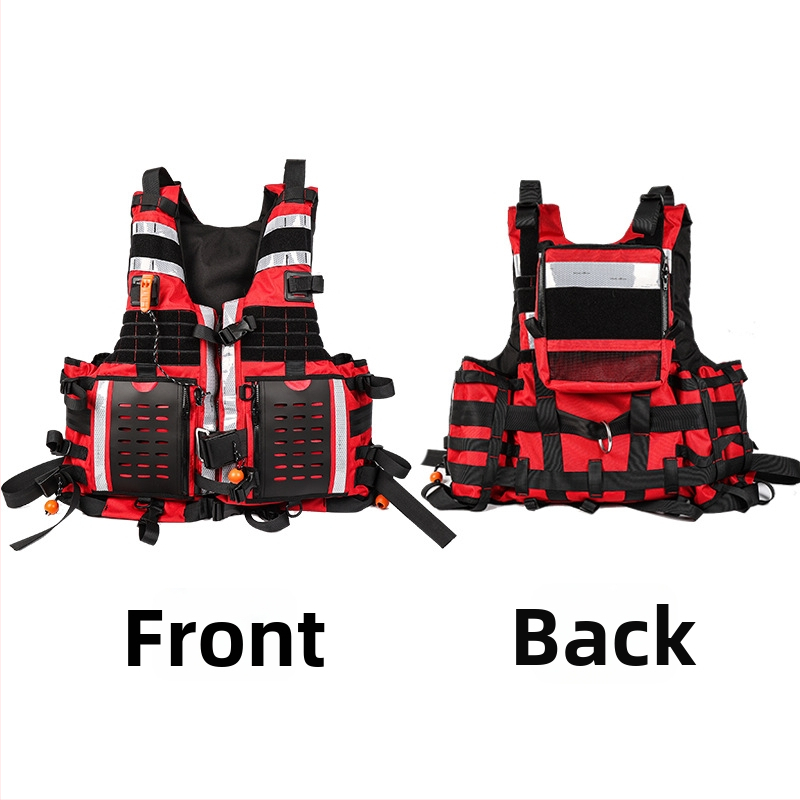 Záchranná vesta s vysokou plávavosťou, určená pre rafting a použitie na člne