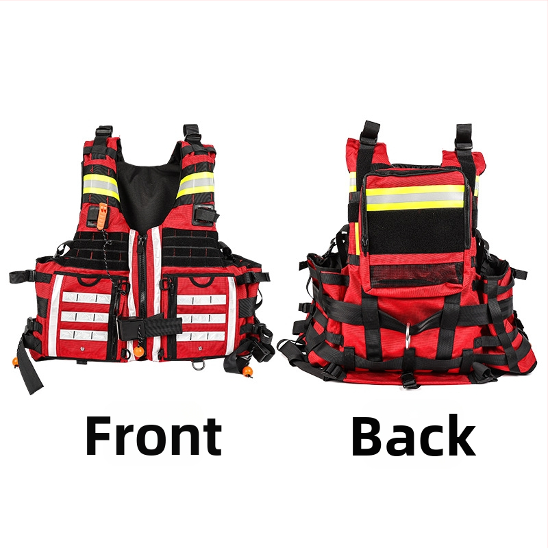 Záchranná vesta s vysokou plávavosťou, určená pre rafting a použitie na člne