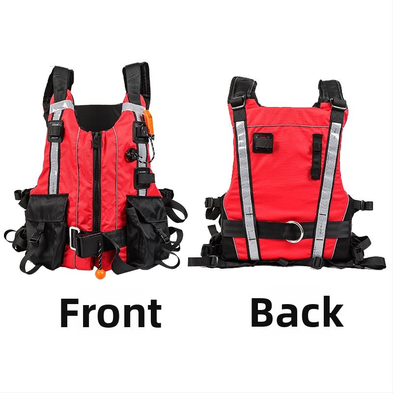 Záchranná vesta s vysokou plávavosťou, určená pre rafting a použitie na člne