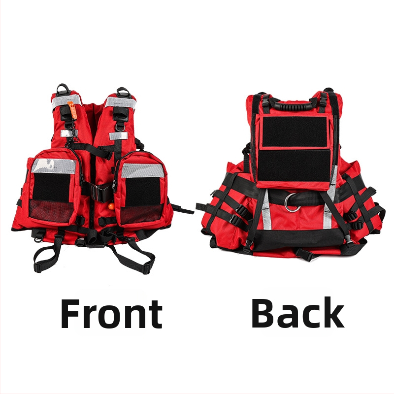 Záchranná vesta s vysokou plávavosťou, určená pre rafting a použitie na člne