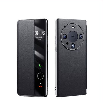 Kućište Huawei Mate60 Pro od prave kože s potpunim pokrivanjem, pametnom zaštitom od pada i magnetskim postoljem 60RS